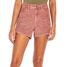Gap Ladies Corduroy Shorts in Nostalgia Rose Frayed Hem Soft Mid-Rise Size 16
