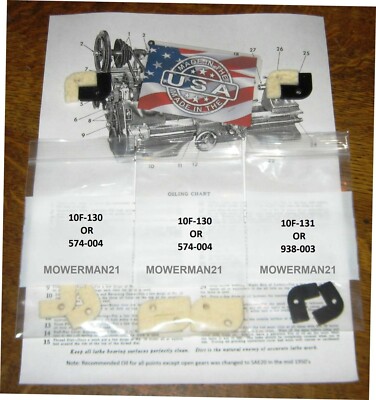 Atlas 10 Lathe Felt & Rubber Washer Kit - Includes Parts 9-111, 10F-130, 10F-131