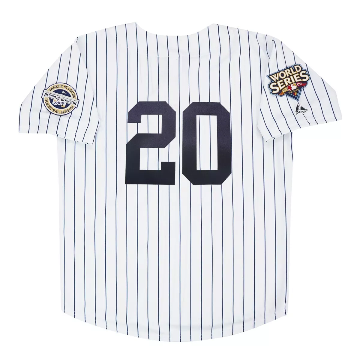 Jorge Posada 2009 New York Yankees World Series White Home Men's Jersey  (S-3XL)