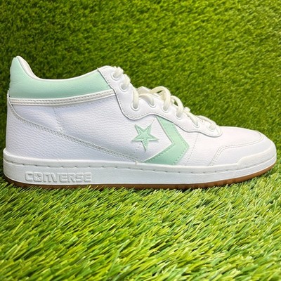 Converse Fastbreak Pro Mid Mens Size 9.5 White Athletic Leather Shoes Sneakers