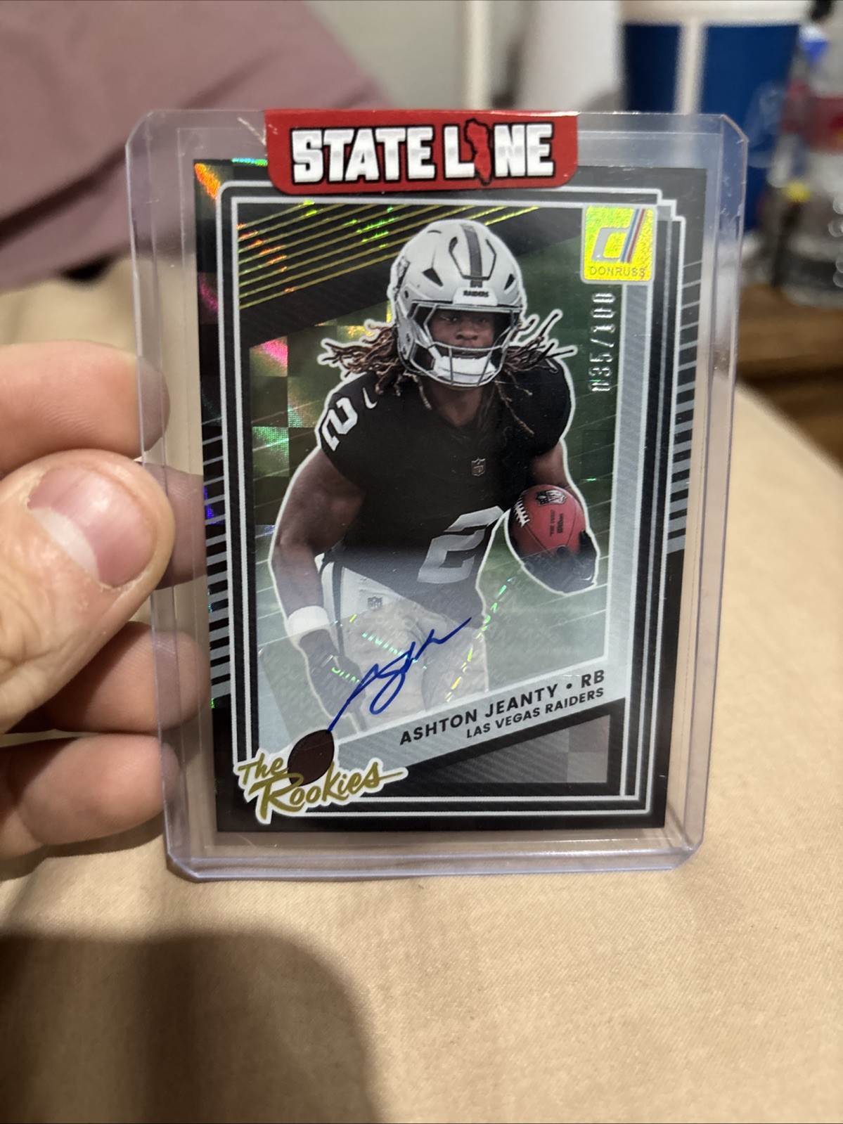 2025 Panini Donruss Ashton Jeanty The Rookies Auto/100 Color Match