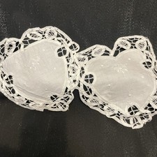 Assorted White Doilies Crocheted Edges Sewing Craft Project Lot of 12