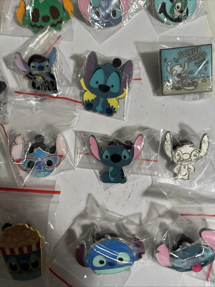 Stitch Disney Pin Lot of 25. W/ STITCH LANYARD US SELLER - Image 3 of 4