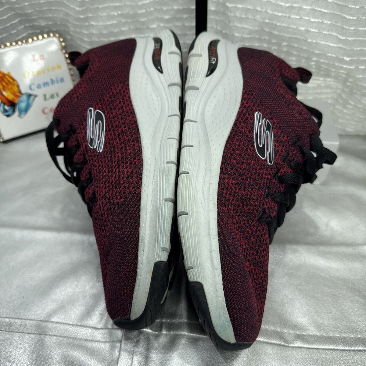 (W9) Skechers Arch Fit Paradyme Red Black Sneakers 232041 Men Size 7 W9) Skechers Arch Fit Paradyme Red Black Sneakers 232041 Men  main image 4