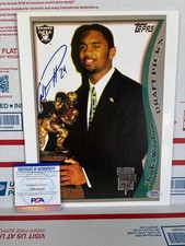 CHARLES WOODSON  SIGNED ROOKIE CARD BLOW UP    PSA AN15115. rookie card picture