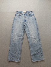 Abercrombie  Fitch Women Jeans 26 Light Blue Wide Leg Pocket Streetwear Denim