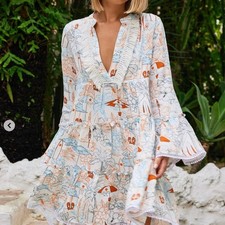 NWT Kenny Flowers Tunic Dress the Mauna Kea Island Time Size M