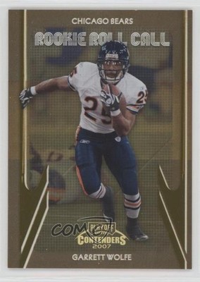 2007 Playoff Contenders Rookie Roll Call Gold /250 Garrett Wolfe #RRC-26 RC 5iu