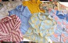 1970s Bundle Lot Of 7 Boys Button Up Shirts Western Vintage Sizes 5-8 Reseller