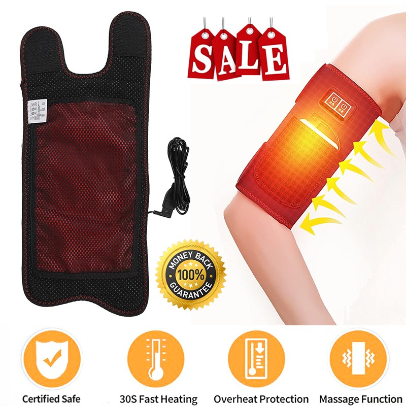 Electric Heating Pad Wrap for Knee Arm Leg Brace Heated Warmer Joint Pain Relief