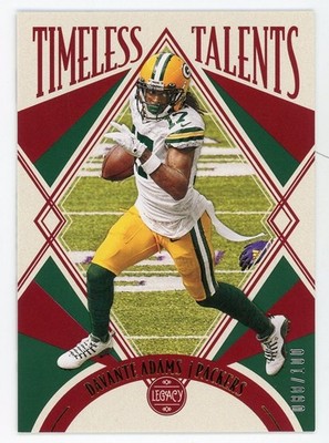 2021 Panini Legacy Davante Adams Timeless Talents Red #TT4 #/100 Packers