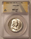 1952 Franklin Half Dollar MS65 FBL ANACS