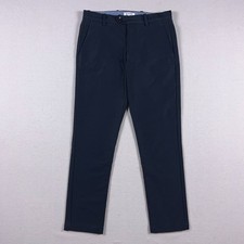 Gustin Pants Mens 30x29 Slim Fit Navy Blue Cotton Button Fly Made in USA