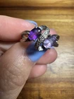 Vintage 925 Sterling Silver Purple Amethyst Ring 6.5 - Mother’s Day, Graduation