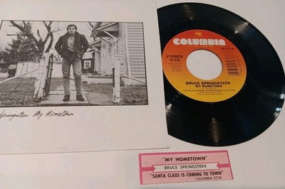 Bruce Springsteen, My Hometown, 7'', ORIG PS, SUPER RARE JUKEBOX TS  - EXCELLENT+