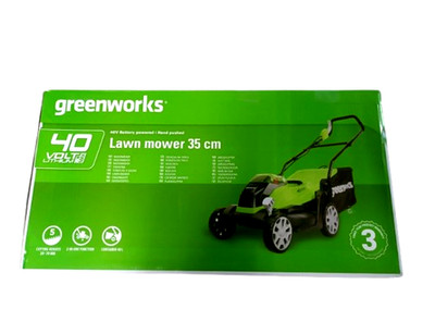 40V Akku Rasenmäher 35cm Greenworks G40LM35K2 mit 2Ah Batterie & Ladegerät