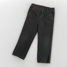Janie and Jack 4T Boys Gray Corduroy Pants Adjustable Waist 100 Cotton