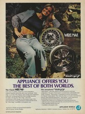 1974 Appliance Wheel Ad Wire Mag Steel Spoke Magazine Advertisement Sexy Girl 74 1974 Appliance Wheel Ad Wire Mag Steel Spoke Magazine Advertisement Sexy Girl 74
