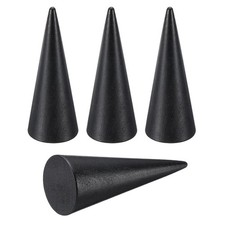 Wood Cone Ring Holder, 4Pcs Wooden Finger Jewelry Ring Display Stand Organize...