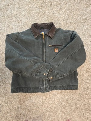 Carhartt J97 MOS Detroit Jacket XL Regular Moss Green Blanket Lined Workwear