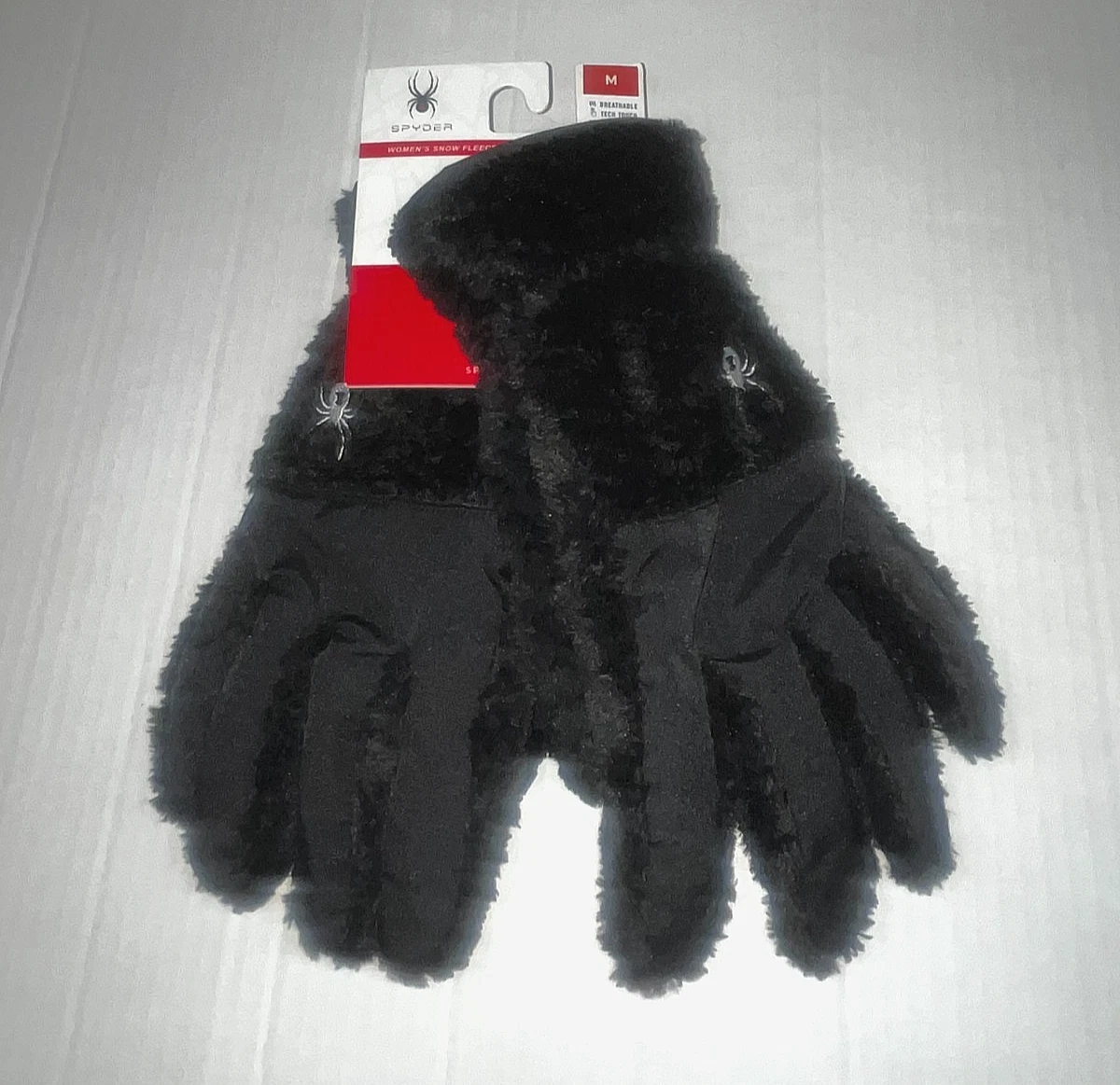 Spyder Fleece Snow Tech Gloves Black Women's Medium