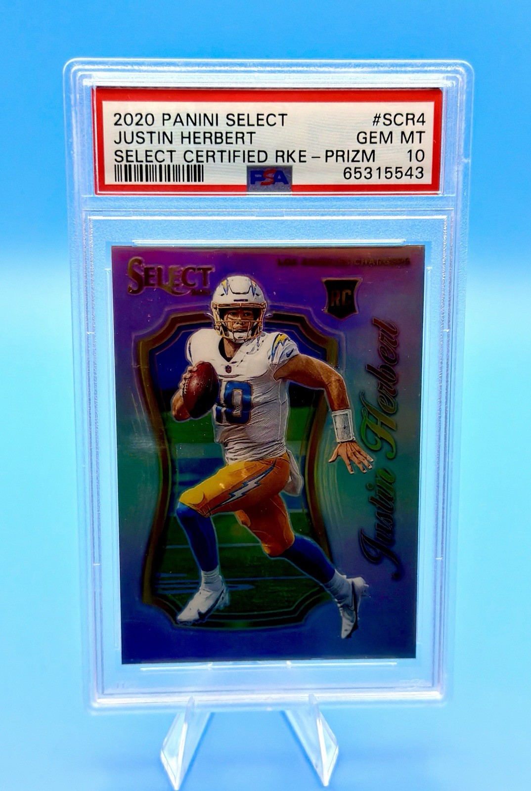 Justin Herbert Panini Select Certified Rookies #SCR4 Prizm