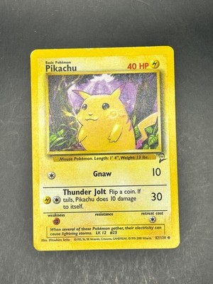Pikachu 87/130 Common Base Set 2 Pokemon no Holo Lightly Played EN