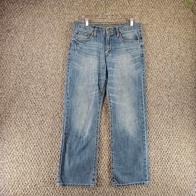 American Eagle Jeans Mens Sz 32 Bootcut Pockets Light Blue Demin