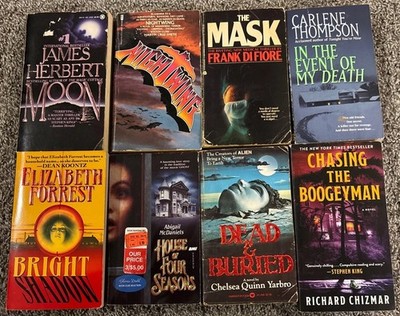 Horror Thriller Book Lot Herbert Moon Chizmar Koontz Vintage PB