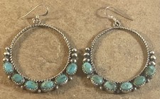 Eloise Kee Navajo Sterling Silver And Turquoise Earrings