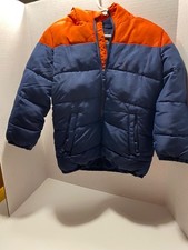 The Children s Place Orange and Navy winter puffer coat size 4T