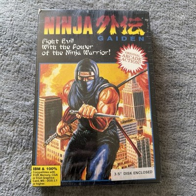 RARE Sealed/New Ninja Gaiden PC Hi Tech Expressions, MS-DOS PC (1990) - WATA/VGA