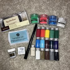 CRAFT CLEARANCE EMBOSSING POWDER Glaze Pads Pen RANGER LARGE LOT 25 Pieces