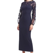 JS Collections Sammi Soutache Cocktail Dress Navy Size 4 NWOT