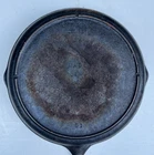 LODGE Cast Iron 12" Skillet #10 SK D1 with 3 Notch Heat Ring USA VTG