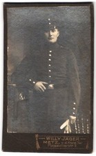 Photo Willy Jäger, Metz, Plappevillerstr. 2, junger soldier in uniform with Sch
