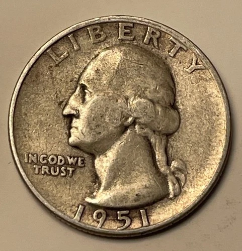 1951-S Washington silver Quarter good/fair condition "ungraded" circulated used