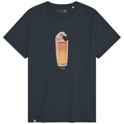 Bavarian Caps T-Shirt Bierwelle schwarz Herren Bio-Baumwolle Regular Print Neu 
