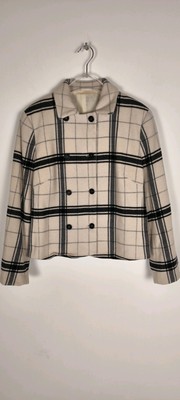 Olsen Europe Vintage 90's Virgin Wool Cashmere Plaid Lined Blazer Jacket