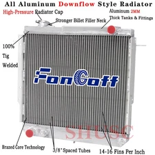 3-Row Aluminum Radiator For 1984-1996 Jeep Cherokee Comanche Wagoneer 2.5L-2.8L