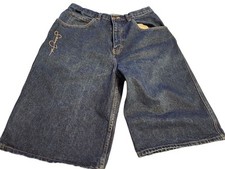 Sean John Denim Shorts Mens Size 32 Urban Streetwear Hip Hop Blue Y2K Embroider