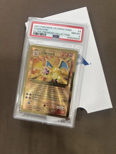 Pokémon Gold Metal Charizard #4 | NM-MT 8 | Ultra Premium Collection UPC.