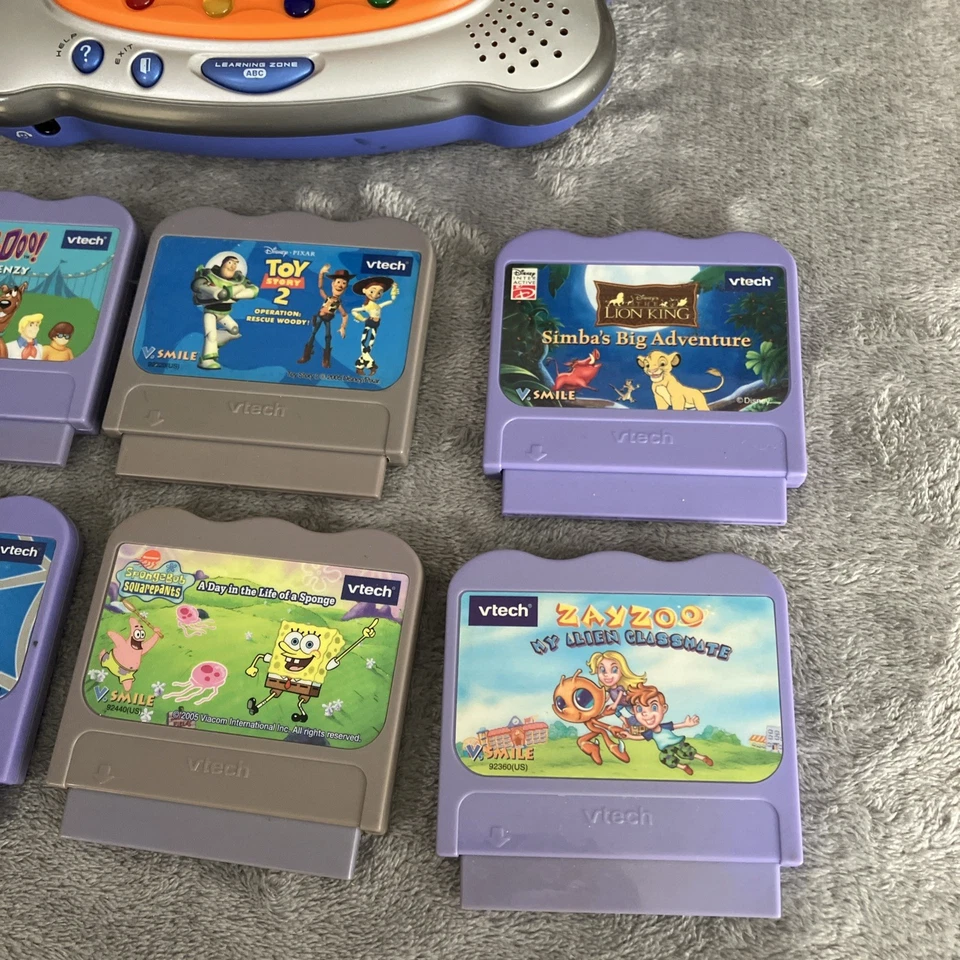 V. Smile Pocket Learning System W/ Case, Power Pack, Transformer & 8 Games - Image 3 of 4
