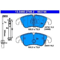 Bremsbelagsatz Scheibenbremse Vorne FüR Audi A4 8K 07 Bis 16 ATE 8K0698151R Cnha