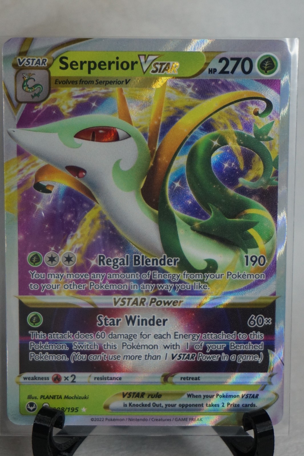 Pokemon TCG SWSH12: Silver Tempest #008/195 Serperior VSTAR NM