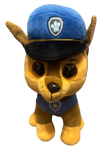 TY Paw Patrol Plüschtier Chase Hund Stofftier Spielzeug braun blau 10 Zoll 2017 - Bild 1 von 3