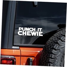 Punch It Chewie Decal Vinyl Sticker Auto Car Truck Wall Laptop  White  5.5"