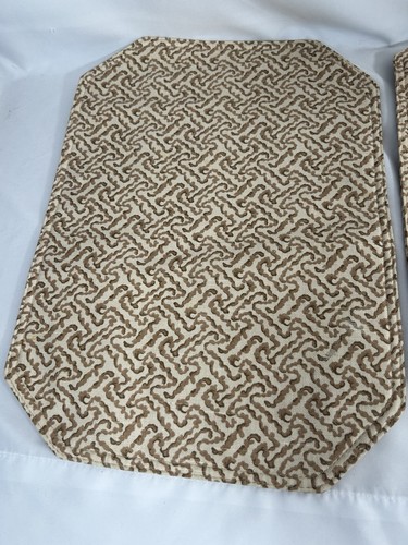 Placemats Mustard Gold Abstract Design Set Of 6 Approx. 12 X 18” - Picture 9 of 13