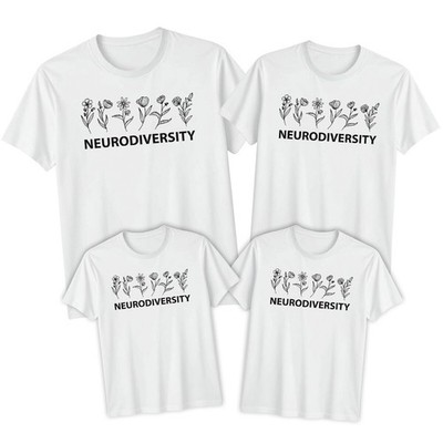 Family Floral Neurodiversity Autism Awareness Day T-Shirt Tee Spectrum #AD