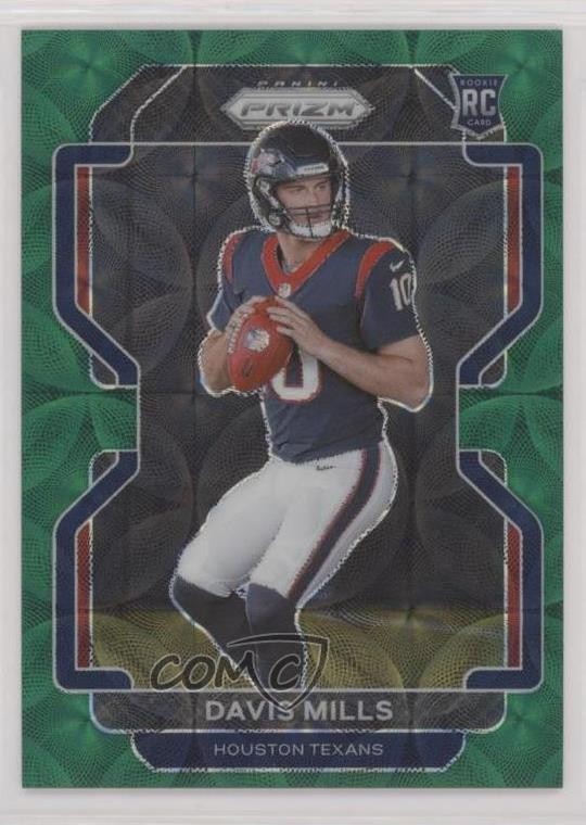 2021 Panini Prizm Rookie Green Scope Prizm 57/75 Davis Mills #352 Rookie RC